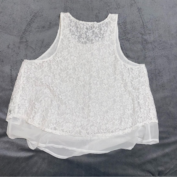 abercrombie kids lace top white girls size M (12) - Picture 3 of 4